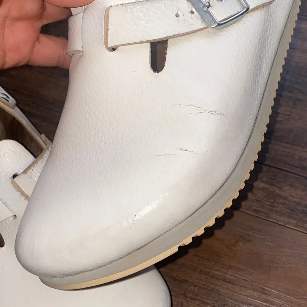 Birkenstock Cream Mules & Clogs - Picture 4 of 16